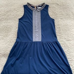 Burberry Girls 12Y Kids Jumper Dress Blue Gray Summer Sleeveless Collar